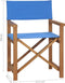 vidaXL - Regisseursstoel - massief - teakhout - blauw
