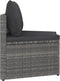 vidaXL - 2-delige - Loungeset - met - kussens - poly - rattan - grijs