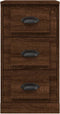 vidaXL - Dressoir - 36x35,5x67,5 - cm - bewerkt - hout - bruin - eikenkleur