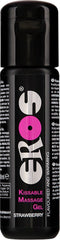 Eros Pleasure Kissable Massage Gel Strawberry - 100 ml - Glijmiddel