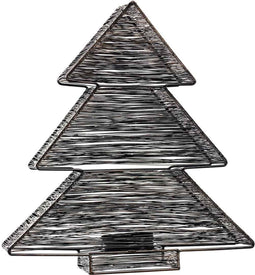 PTMD Bibi Kerstboom Windlicht - 36 x 9 x 40 cm - Ijzer - Zwart