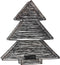PTMD Bibi Kerstboom Windlicht - 36 x 9 x 40 cm - Ijzer - Zwart