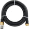 vidaXL - Zuigslang - met - messing - koppelingen - 1,1'' - 25 - m - PVC - zwart