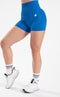 Gorilla Wear Olivia Seamless Shorts - Aansluitend - Hoog Getailleerd - Blauw (1 stuk)