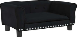 vidaXL - Hondenmand - 70x45x30 - cm - fluweel - zwart