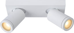 Lucide TAYLOR - Plafondspot - 2x5W LED Dim to warm 2200K/3000K - IP44 - Wit (2 stuks)