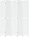 vidaXL - Kamerscherm - met - 5 - panelen - massief - paulowniahout - wit