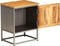 vidaXL - Nachtkastje - 40x30x50 - cm - gerecycled - teakhout - en - staal