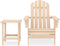 vidaXL - Tuinstoel - Adirondack - met - tafel - massief - vurenhout