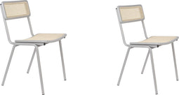 Zuiver Jort Eetkamerstoel - Grijs/Naturel - Set van 2