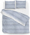 Zohome Dekbedovertrek Emil - Bedlinnen met Strepen print - 240x220 - Blauw - Dekbedhoes van 100% Katoen-Satijn