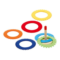 Goki Hoopla game with 6 felt rings bar H: 14 cm