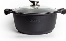 Royalty Line® BS24M Braadpan Inductie - Ø 24 cm / 3.8 Liter Soeppan Inductie - Kookpan Met Antiaanbaklaag - Pan Voor Alle Warmtebronnen - Zwart