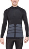 Odlo Evolution Warm Thermoshirt 1/2 Zip Sportshirt - Maat M - Mannen - zwart/grijs