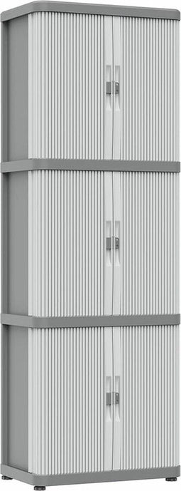 Kast Rolling Space Modular 3 - Kast Schuifdeur - 9 Planken - Grijs
