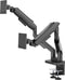 LC-Power LC-EQ-A34B-D - Monitorbeugel - Geschikt voor 2 schermen tot 34 inch - Gasveer - 360° kantelposities