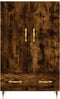 vidaXL - Hoge - kast - 69,5x31x115 - cm - bewerkt - hout - gerookt - eikenkleurig