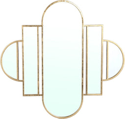 PTMD Vija Spiegel - 88 x 8 x 86 cm - Ijzer - Goud