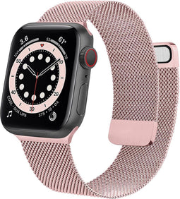 RVS Horlogeband - Geschikt voor Smartwatch 38mm, 40mm, 41mm - Stijlvol Design - Verstelbare Magneetsluiting