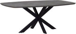 DTP Home Dining table Vito Danish oval 200 PEPPER,76x200x100 cm, mortex