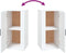 vidaXL - Dressoir - 40x33x70 - cm - bewerkt - hout - wit