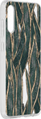 Hoesje Geschikt voor Samsung Galaxy A70 Hoesje Siliconen - Design Backcover siliconen - Meerkleurig / Wild Leaves