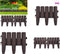 vidaXL Gazonranden - 36 st - 10 m - PP - bruin (36 st)