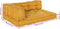 vidaXL - Palletsofa - Kussen - met - Arm- - en - Rugsteun - Geel - Stof