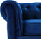 CHESTERFIELD - Woonkamerset - Marineblauw - Fluweel