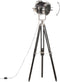 vidaXL Vloerlamp driepoot 171 cm massief mangohout zwart