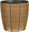 Mica Decorations Durban - Bloempot Buiten - Set van 3 - H36 x Ø40 cm - Lichtgewicht - Bruin (set van 3)