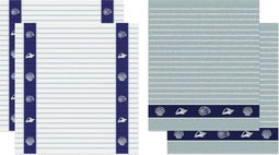 //DDDDD combiset 2 keukendoeken & 2 theedoeken Cannes blue