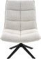 Draaibare Fauteuil Lucas - Bouclé Beige - Teddystof Naturel - Zwart onderstel
