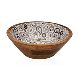 Kom Versa Glob - Mangohout - 30 x 7 x 30 cm - Bruin