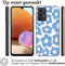 iMoshion Hoesje Geschikt voor Samsung Galaxy A33 Hoesje Siliconen - iMoshion Design hoesje - Blauw / Retro Blue Flowers