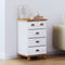 vidaXL - Ladekast - 'ASKIM'Wit - 45,8x40x79 - cm - Massief - Dennenhout