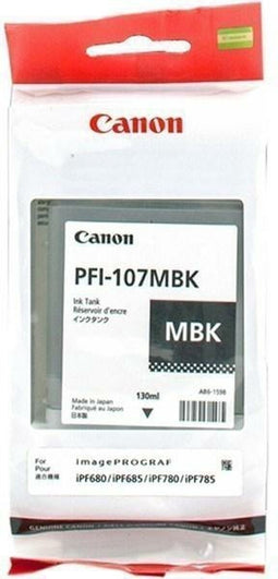 Canon PFI-107MBK - Inktcartridge - 130 ml - Mat Zwart