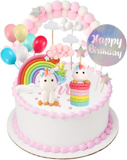 Betoverende Eenhoorn Taartdecoratie Set | Perfect voor Kinderfeestjes