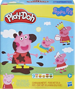 Play-Doh Peppa Pig Styling Speelset - Boetseerklei - Inclusief 9 Play-Doh potjes - Knutselen voor kinderen