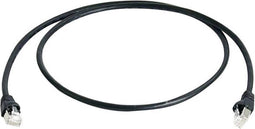 Telegärtner 100007978 RJ45 Netwerkkabel, patchkabel CAT 6A S/FTP 1.00 m Zwart Vlambestendig, Snagless, Pair afscherming