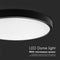 V-TAC VT-8630SRD-S-B - LED Ronde Plafondlamp - Samsung LED-chip met sensor - Zwart - 36W - 3820 Lumen - 4000K - 420MM