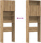 vidaXL - Wasmachinekast - 64x24x190 - cm - bewerkt - hout - artisanaal - eikenkleur