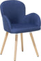 BROOKVILLE - Eetkamerstoel - Blauw - Polyester