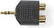 Nedis CABW22940AT - Adapter - 3.5mm naar 2x RCA - Grijs