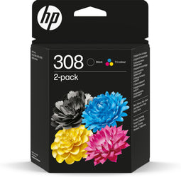 HP 308 - Inktcartridges - 1 zwarte en 1 driekleur - (2 stuks)