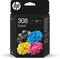 HP 308 - Inktcartridges - 1 zwarte en 1 driekleur - (2 stuks)