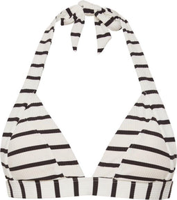 Beachlife Identity - Triangel bikinitop - Uitneembare padding - Grijs/Wit/Gestreept
