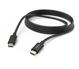 Hama 00201593 - USB-C naar USB-C kabel - 300cm - Snellaadkabel - Zwart