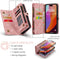 Caseme Geschikt voor iPhone 16 hoesje - Vintage 2 in 1 portemonnee - Roze