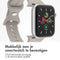 imoshion Siliconen⁺ bandje - Geschikt voor Apple Watch 1, 2, 3, 4, 5, 6, 7, 8, 9, 10 (42 mm), SE - 38/40/41 mm - Grijs - S/M